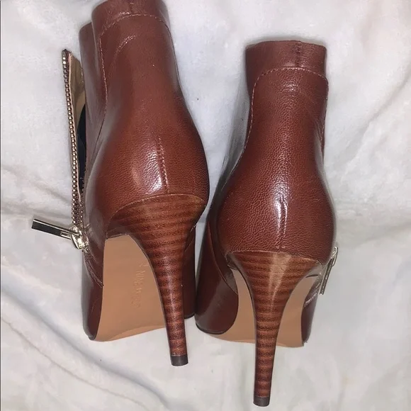 Nine West Cognac Brown Heeled Boots with Stiletto Heel - Picture 6 of 9